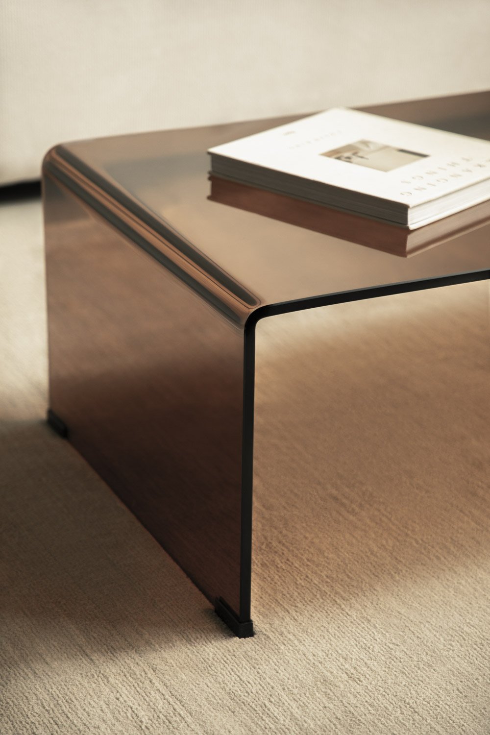 Tavolino in vetro trasparente (110x55 cm) Criss
