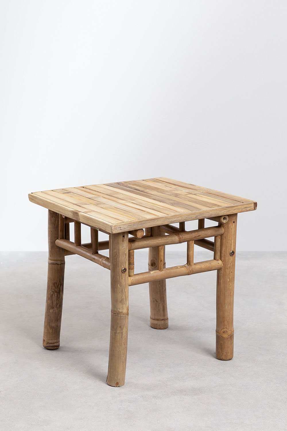 Tavolino da giardino quadrato 45x45 cm in bambù Jamaik