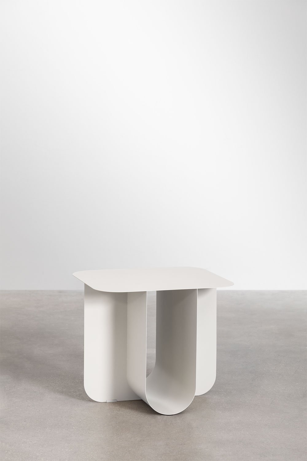 Tavolino rettangolare in acciaio (40x45 cm) Norman