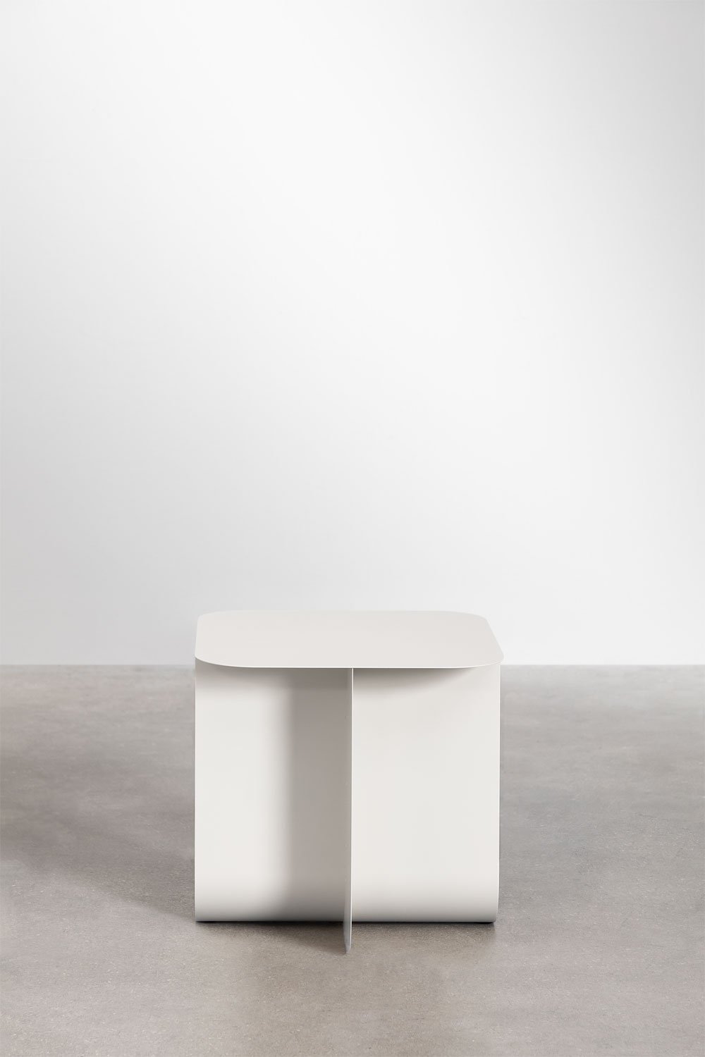 Tavolino rettangolare in acciaio (40x45 cm) Norman