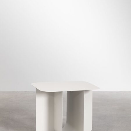 Tavolino rettangolare in acciaio (40x45 cm) Norman