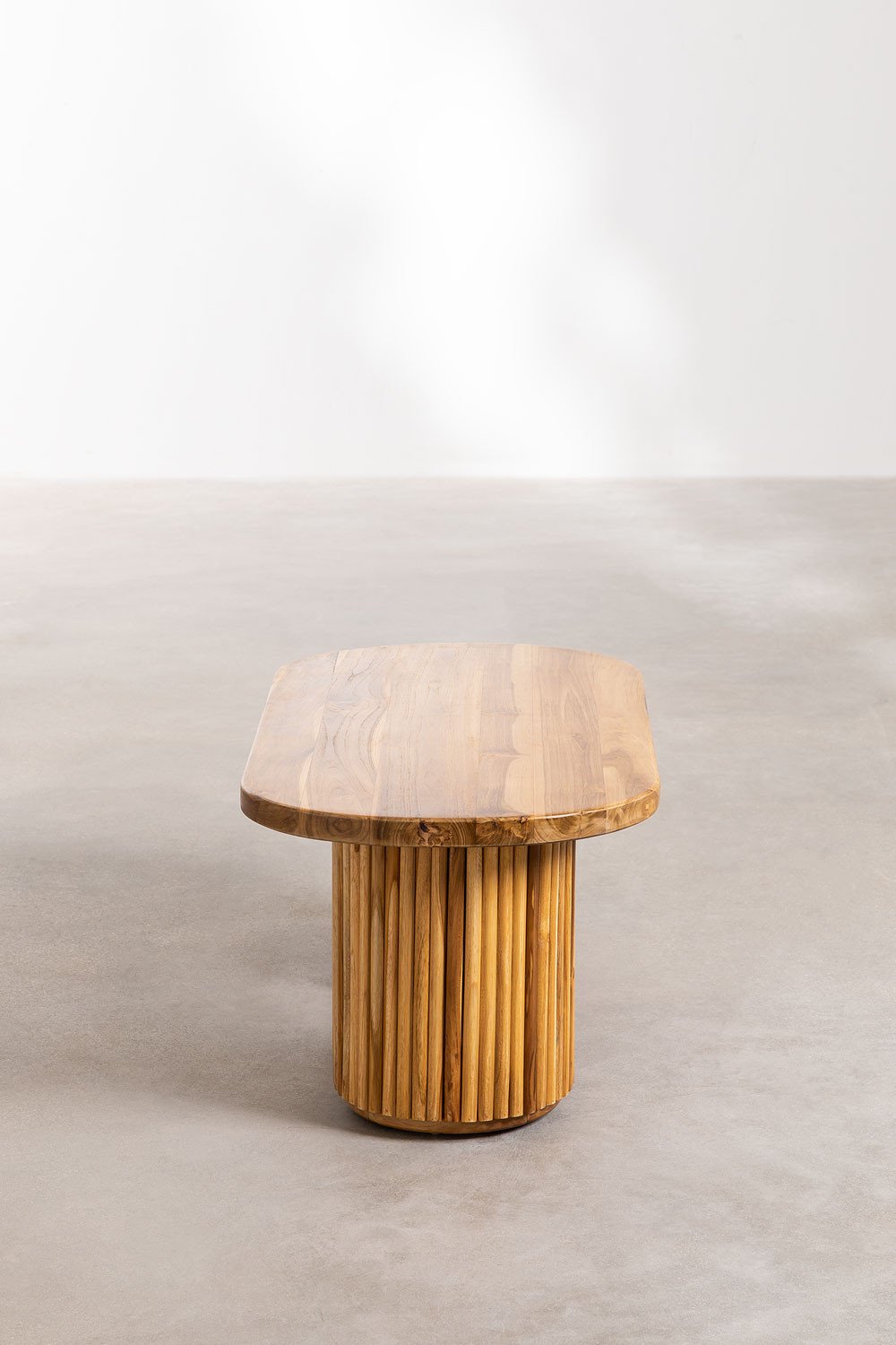 Tavolino ovale in legno di teak (100x50 cm) Randall