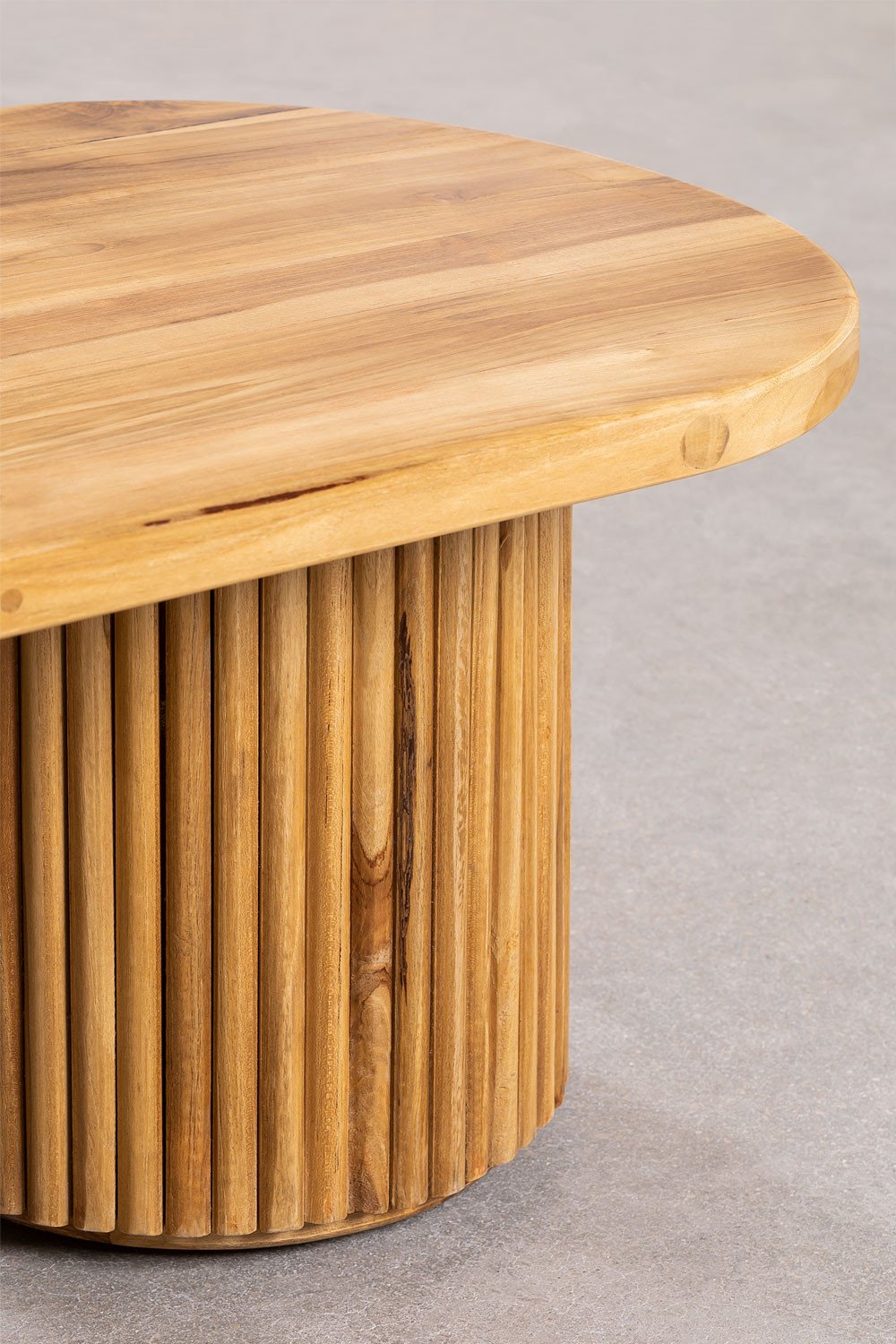 Tavolino ovale in legno di teak (100x50 cm) Randall