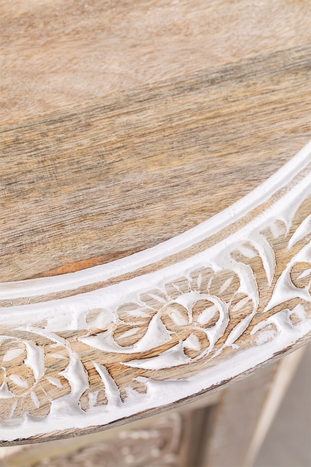 Tavolino pieghevole in legno di mango (Ø44,5 cm) Kasira Design