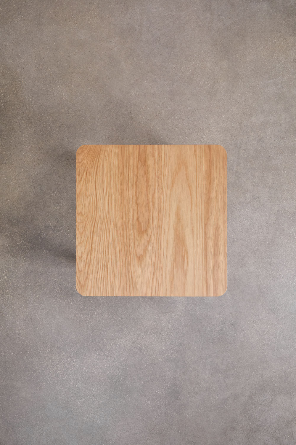 Tavolino quadrato 50x50 cm in MDF con impiallacciatura in rovere Munden