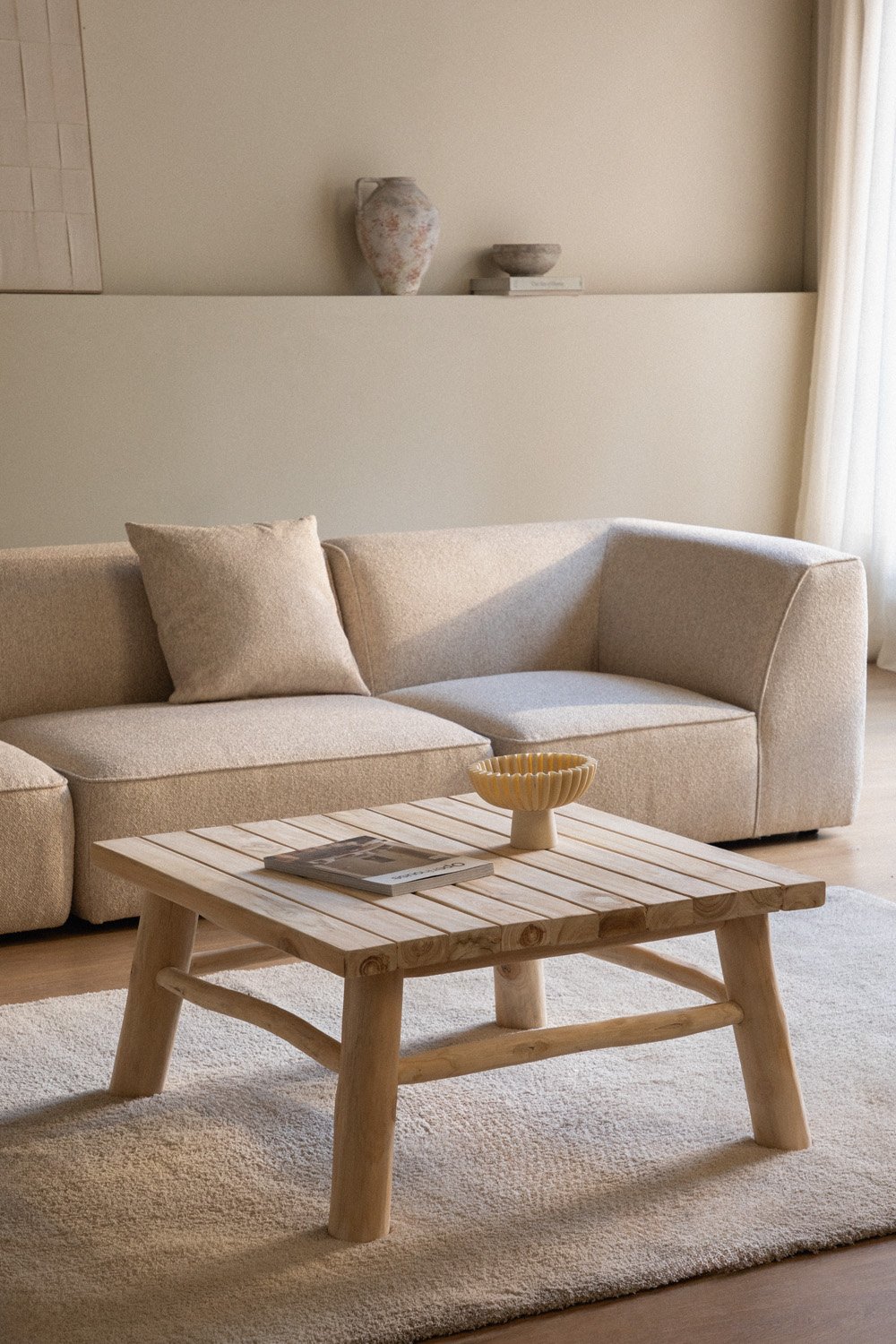 Tavolino Quadrato in Legno di Teak (80x80 cm) Narel