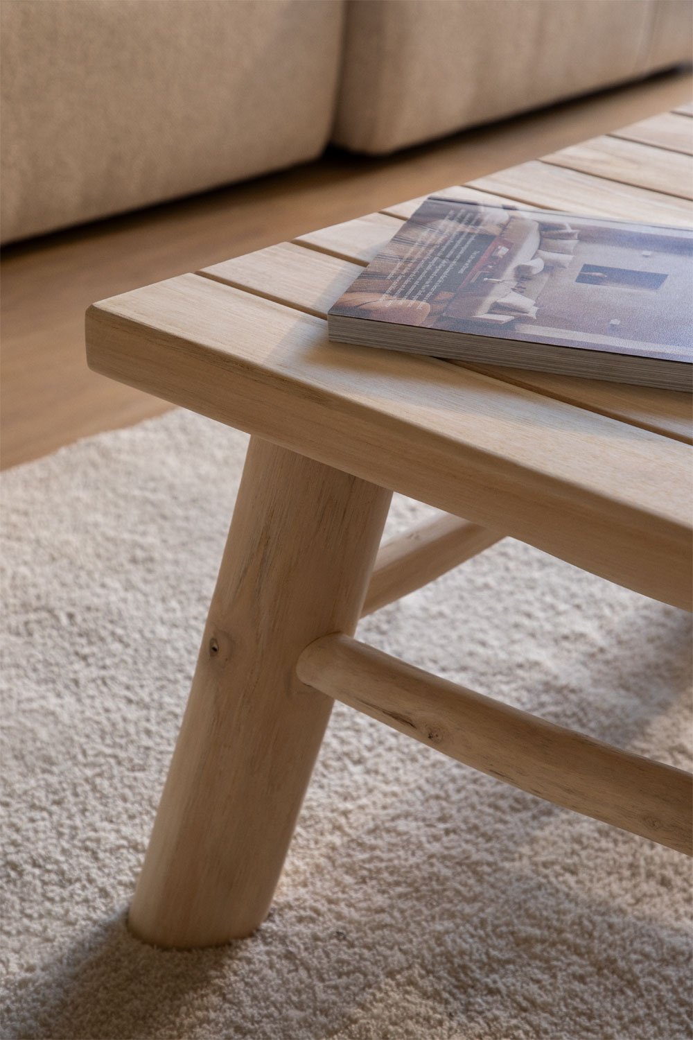 Tavolino Quadrato in Legno di Teak (80x80 cm) Narel