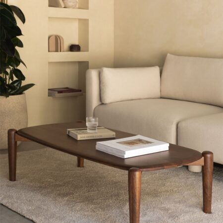 Tavolino rettangolare 120X60 cm in legno di mango Gina