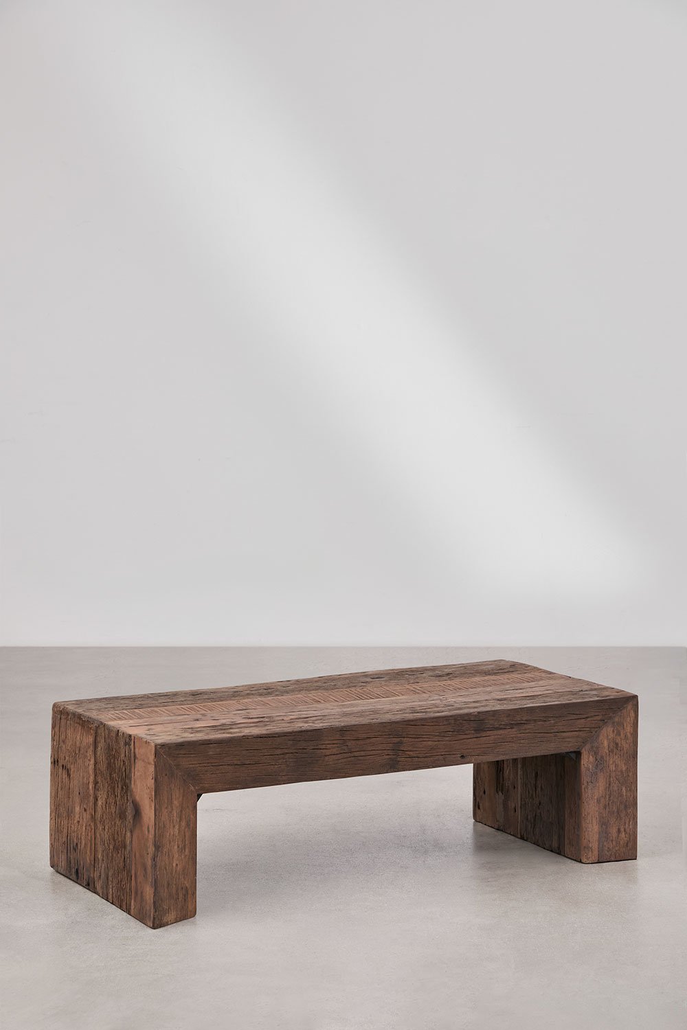 Tavolino rettangolare 120x60 cm in legno riciclato Juvira