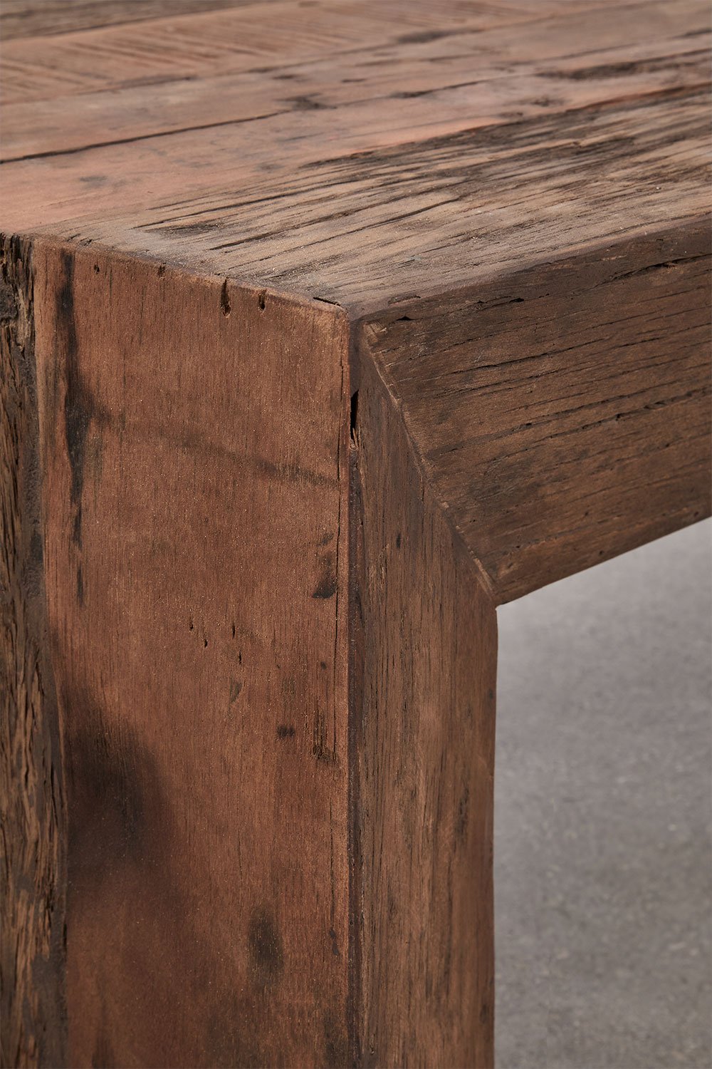 Tavolino rettangolare 120x60 cm in legno riciclato Juvira