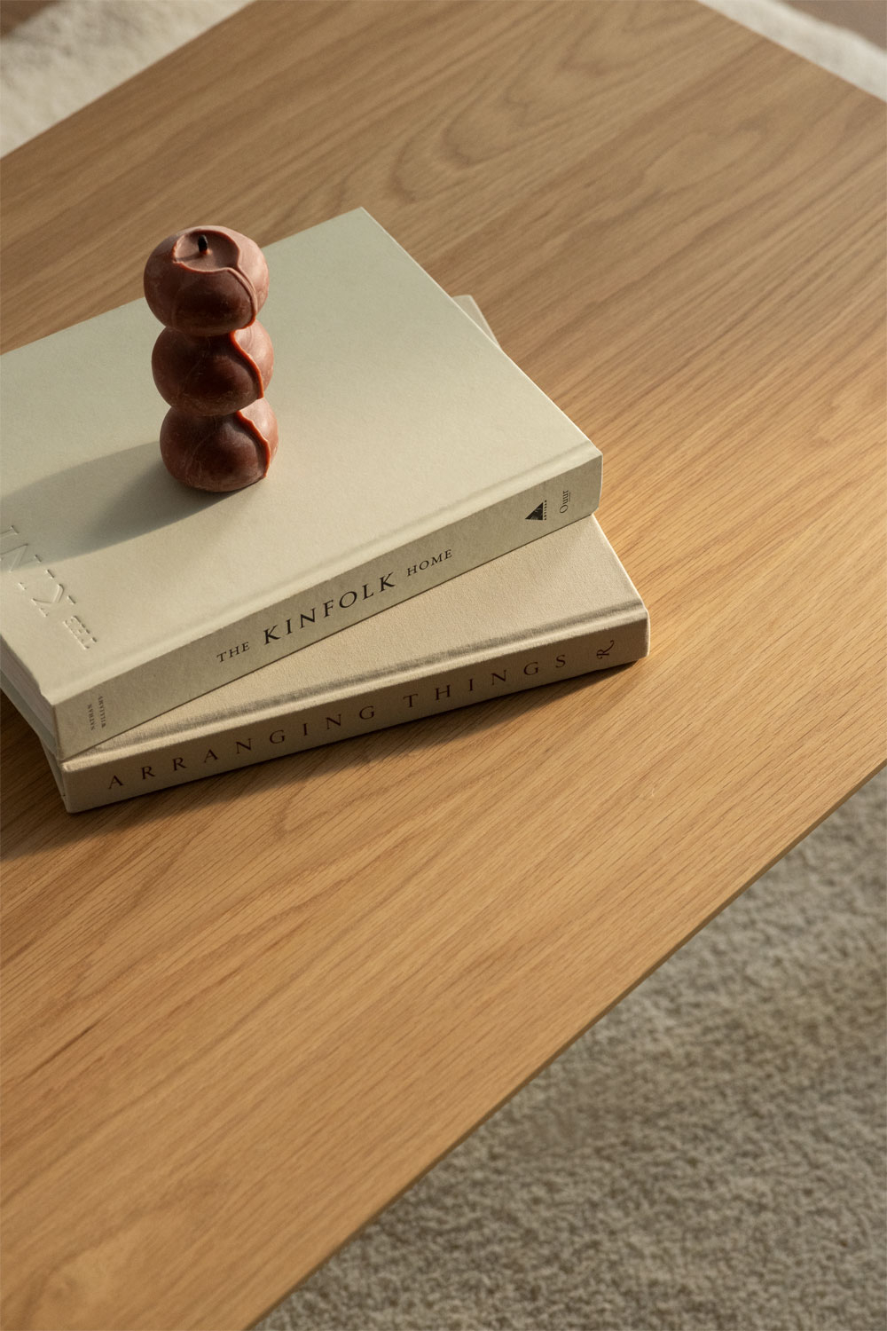 Tavolino rettangolare 120x60 cm in MDF con impiallacciatura in rovere Munden