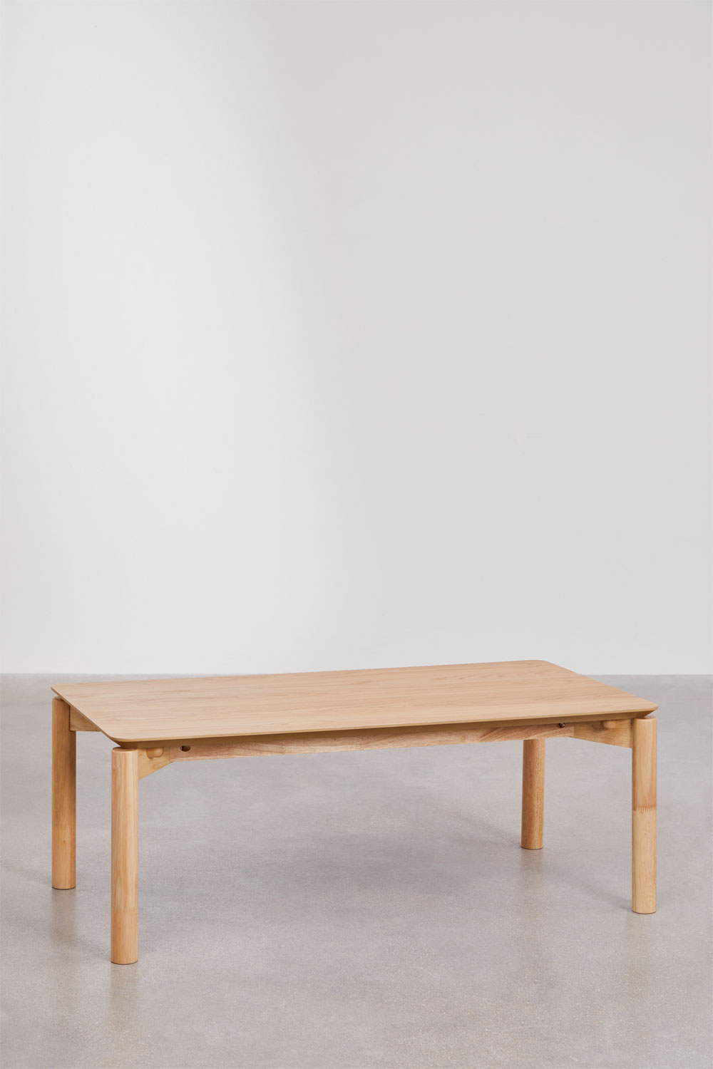 Tavolino rettangolare 120x60 cm in MDF con impiallacciatura in rovere Munden