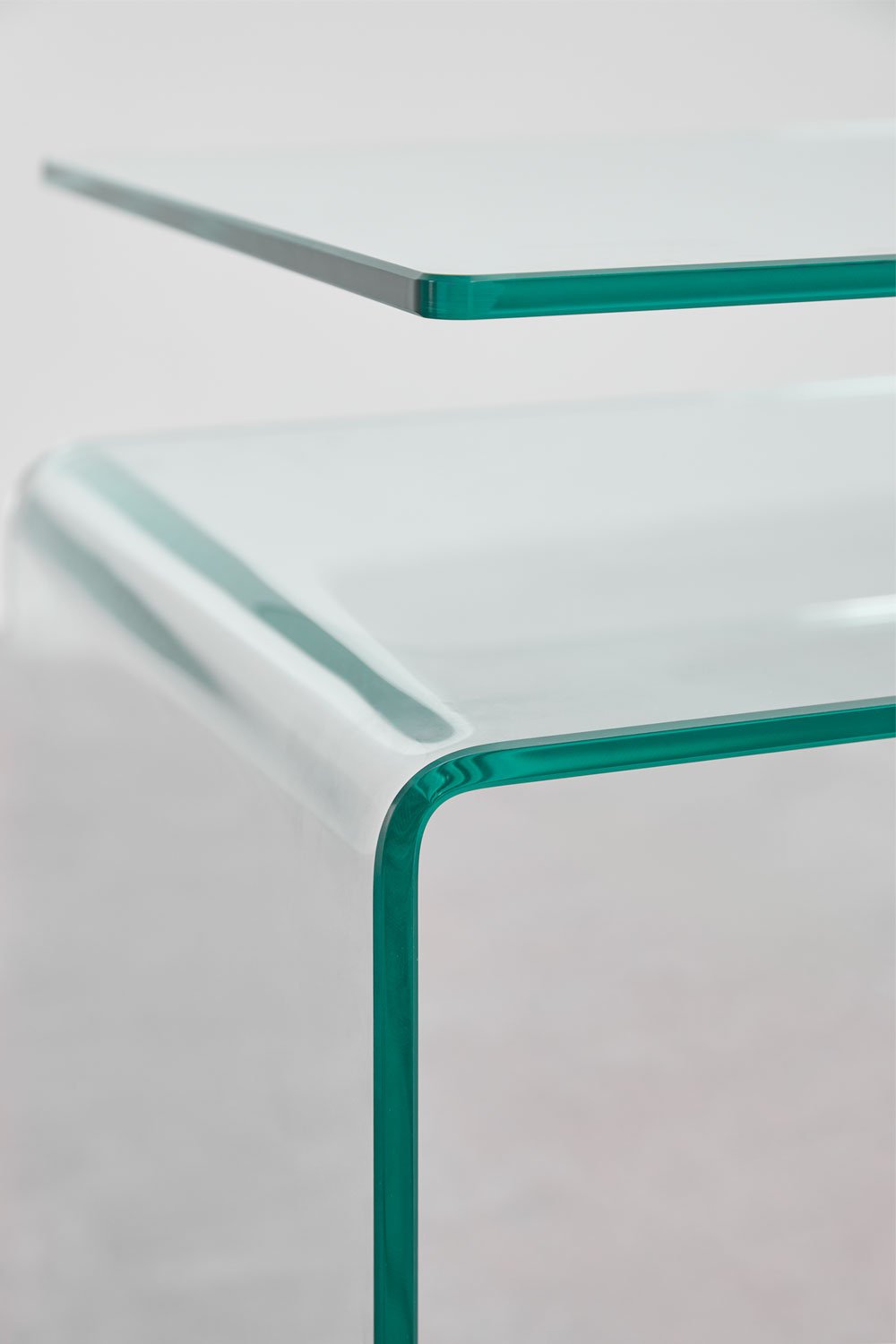 Tavolino rettangolare 40x35 cm in vetro temperato Diora