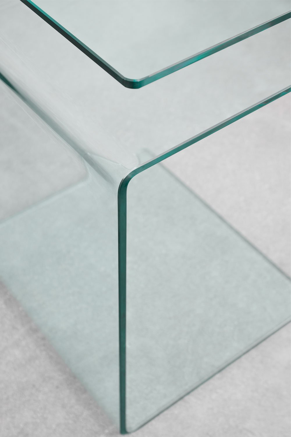 Tavolino rettangolare 40x35 cm in vetro temperato Diora