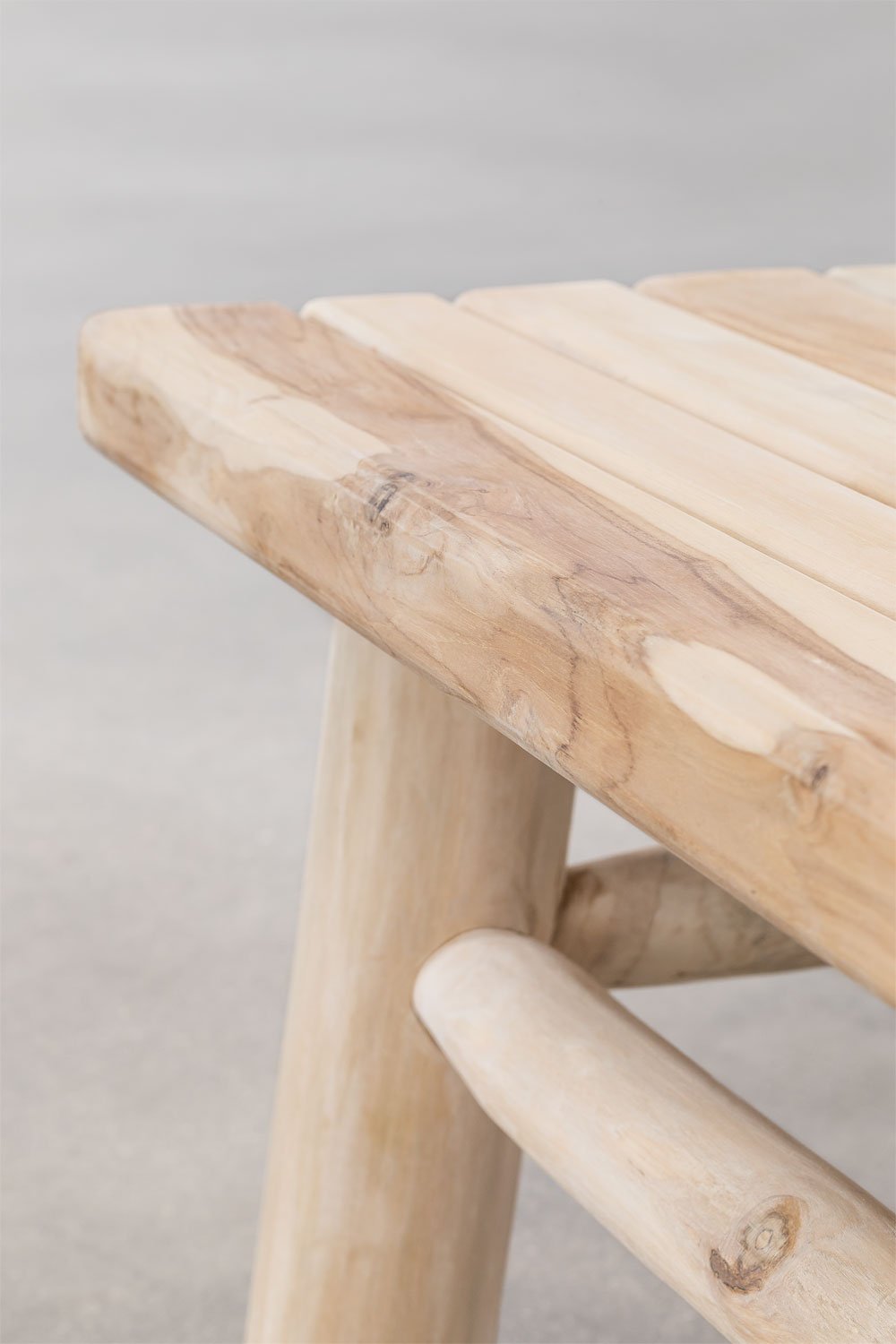 Tavolino da giardino rettangolare 120x80 cm in legno di teak Narel