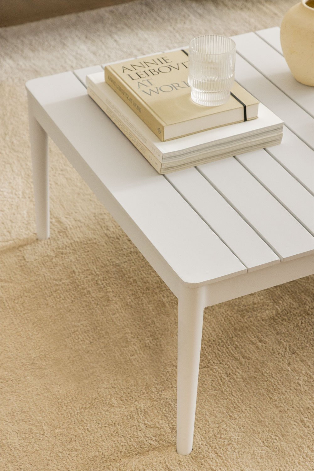 Tavolino rettangolare 120x70 cm in alluminio Sereilen