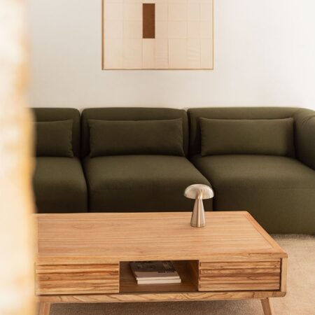 Tavolino rettangolare in legno Deleyna