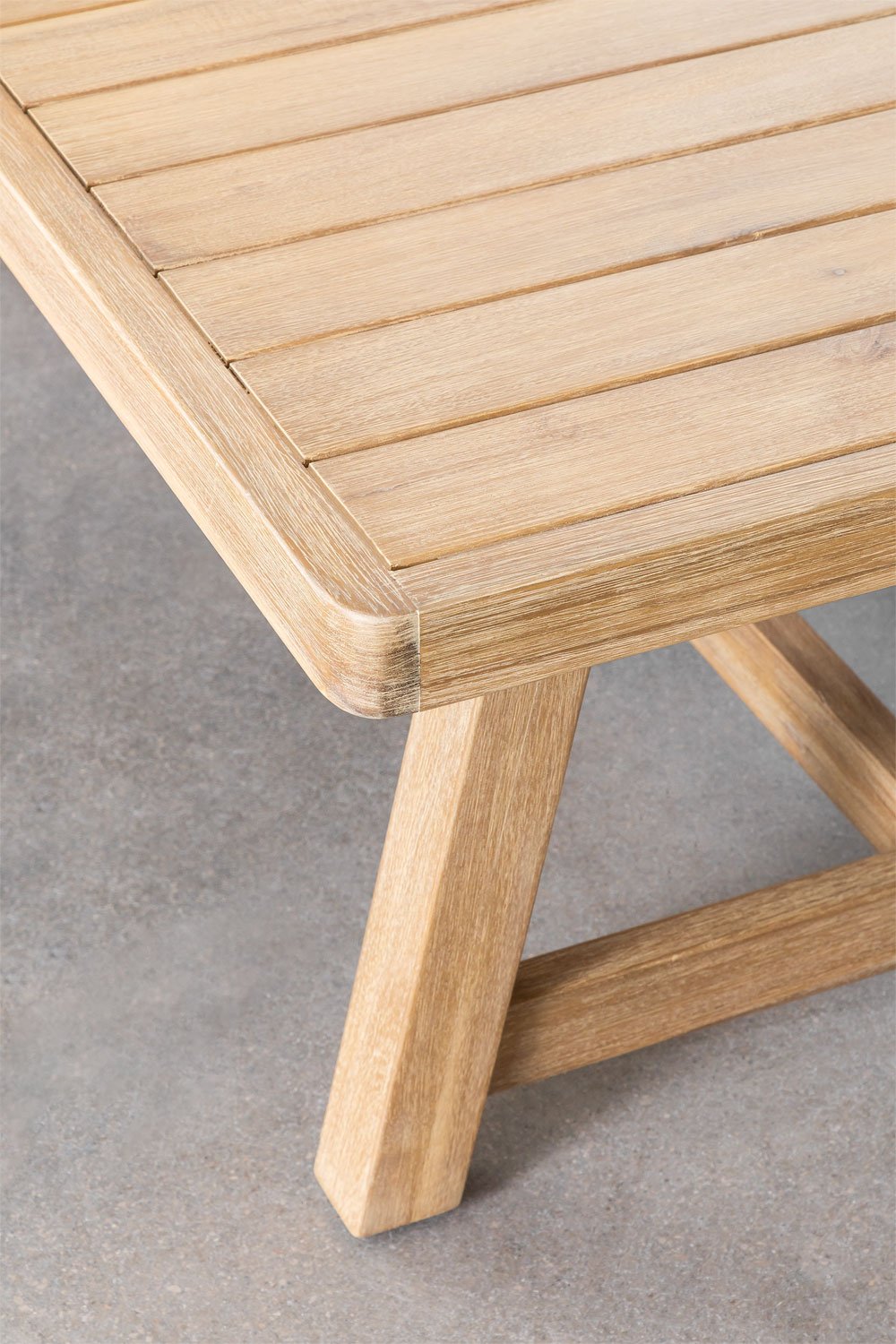 Tavolino rettangolare 130x75 cm in legno di acacia Dubai