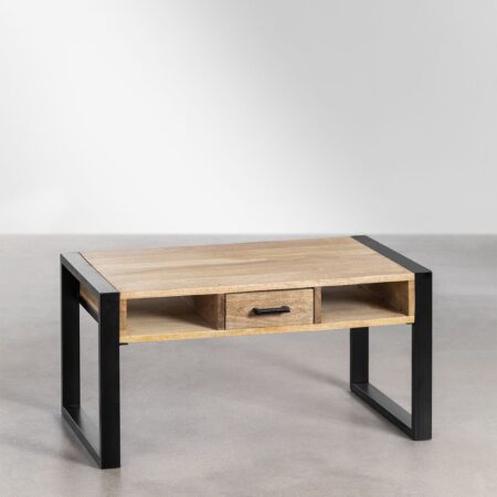 Tavolino rettangolare in legno di mango (90x45 cm) Keblar