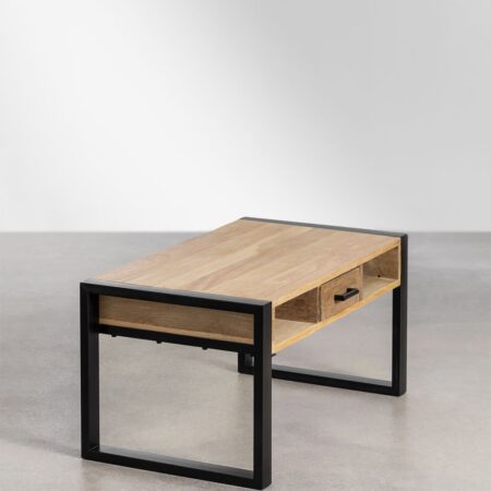 Tavolino rettangolare in legno di mango (90x45 cm) Keblar