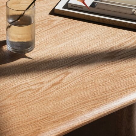 Tavolino rettangolare in legno di rovere Treveris
