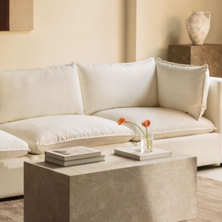 Tavolino rettangolare in MDF (90x50 cm) Aria
