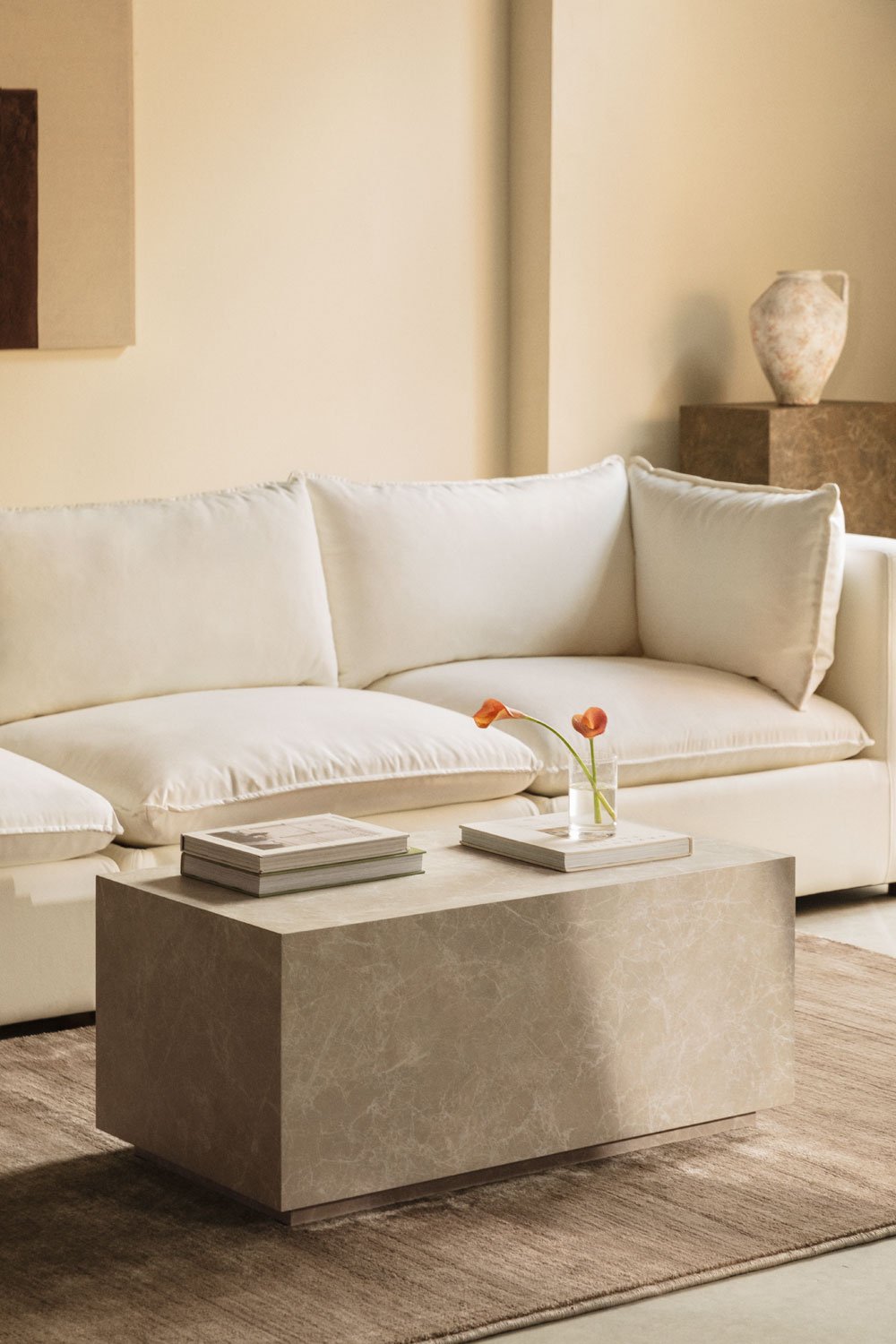 Tavolino rettangolare in MDF (90x50 cm) Aria