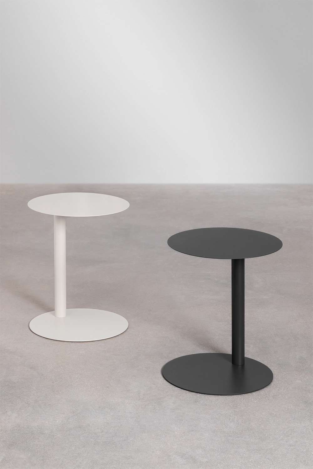 Tavolino rotondo Ø40 cm in acciaio Yannik