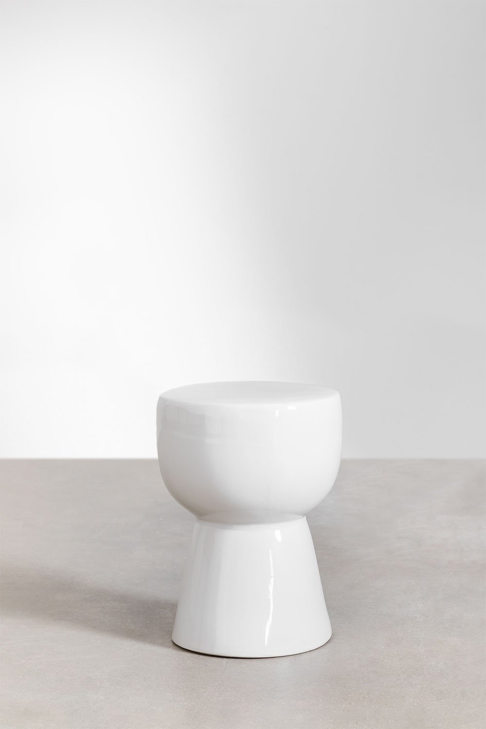 Tavolino rotondo Ø35 cm in ceramica Kaly