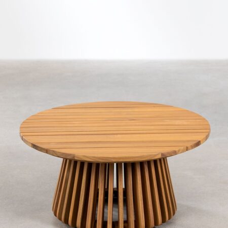 Tavolino rotondo in legno di acacia (Ø80 cm) Mura