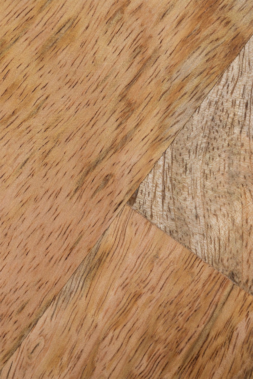 Tavolino rotondo in legno di mango e acciaio (Ø62 cm) Ket