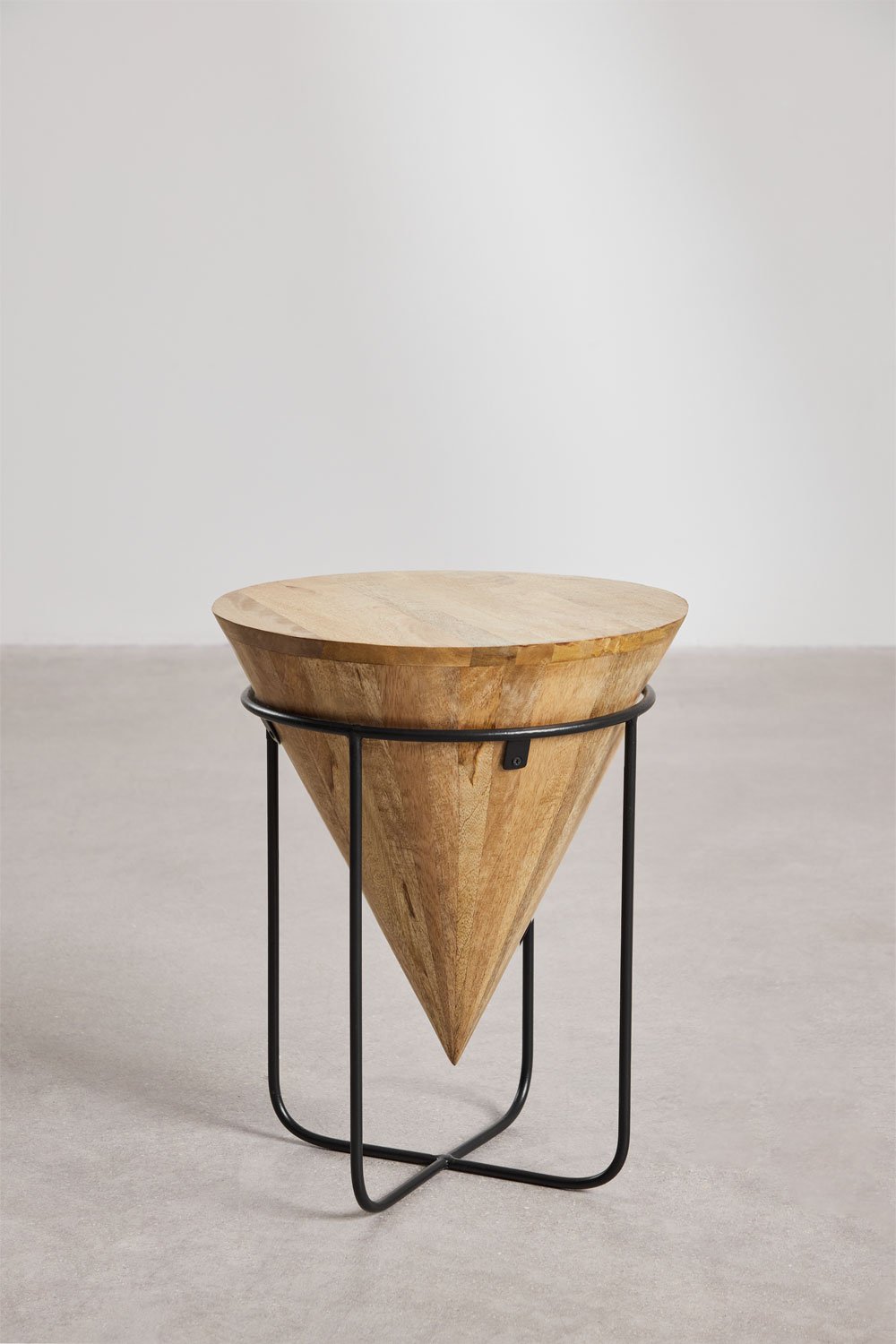 Tavolino rotondo in legno di mango (Ø40 cm) Piram