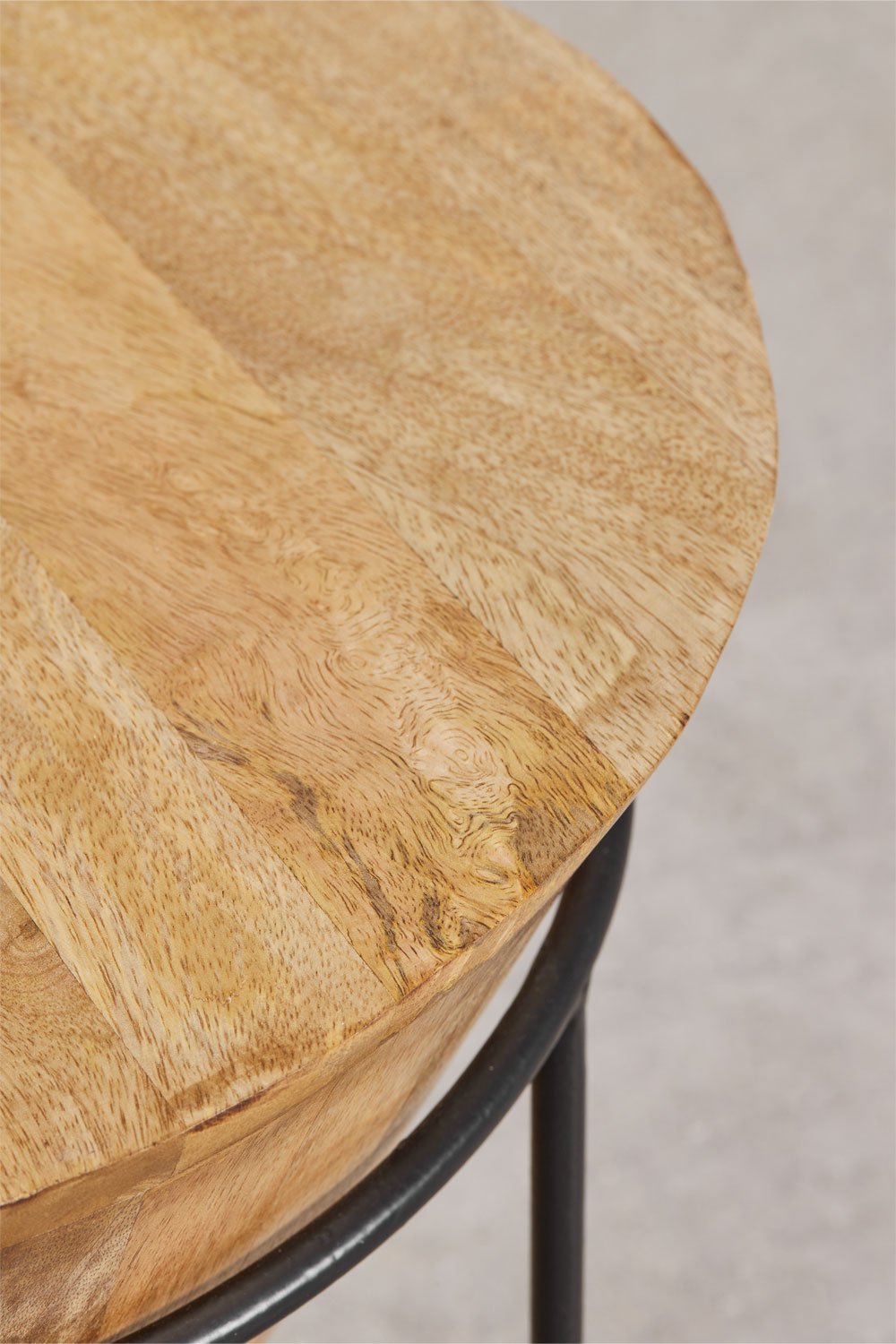 Tavolino rotondo in legno di mango (Ø40 cm) Piram