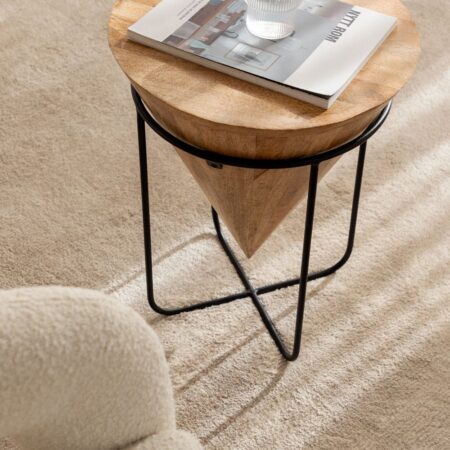 Tavolino rotondo in legno di mango (Ø40 cm) Piram