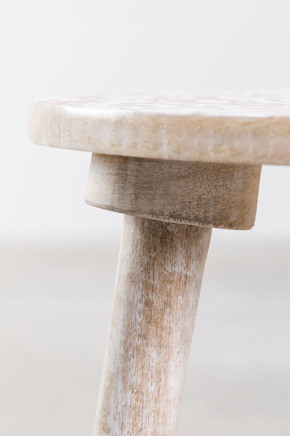 Tavolino rotondo Ø40 cm in legno di mango Silama