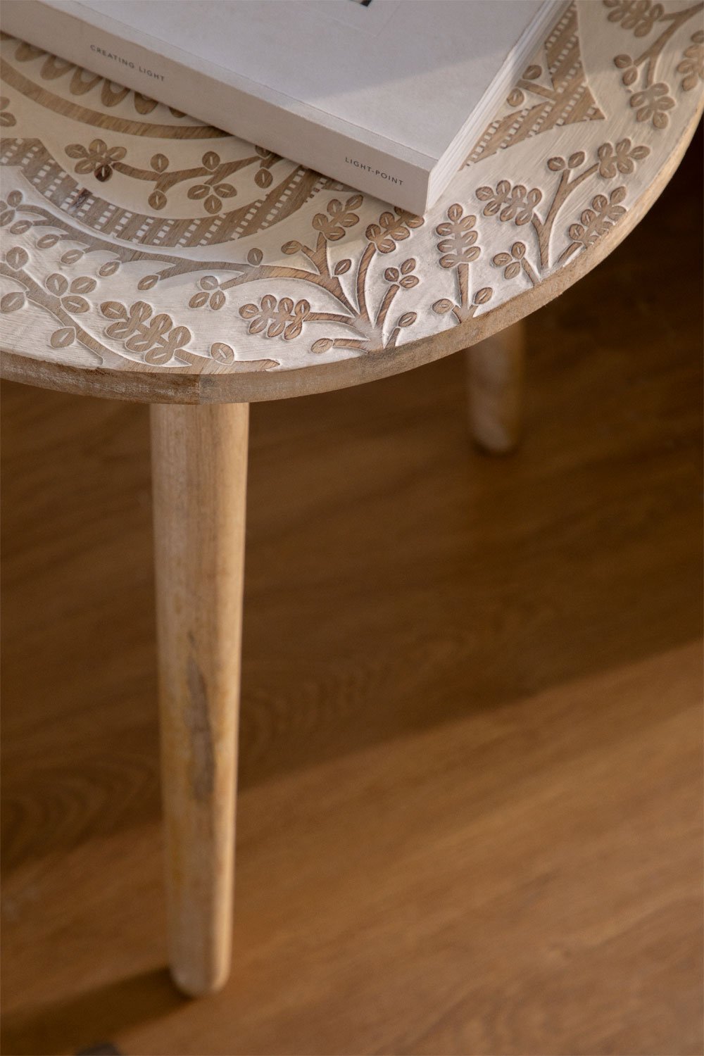 Tavolino rotondo Ø40 cm in legno di mango Silama