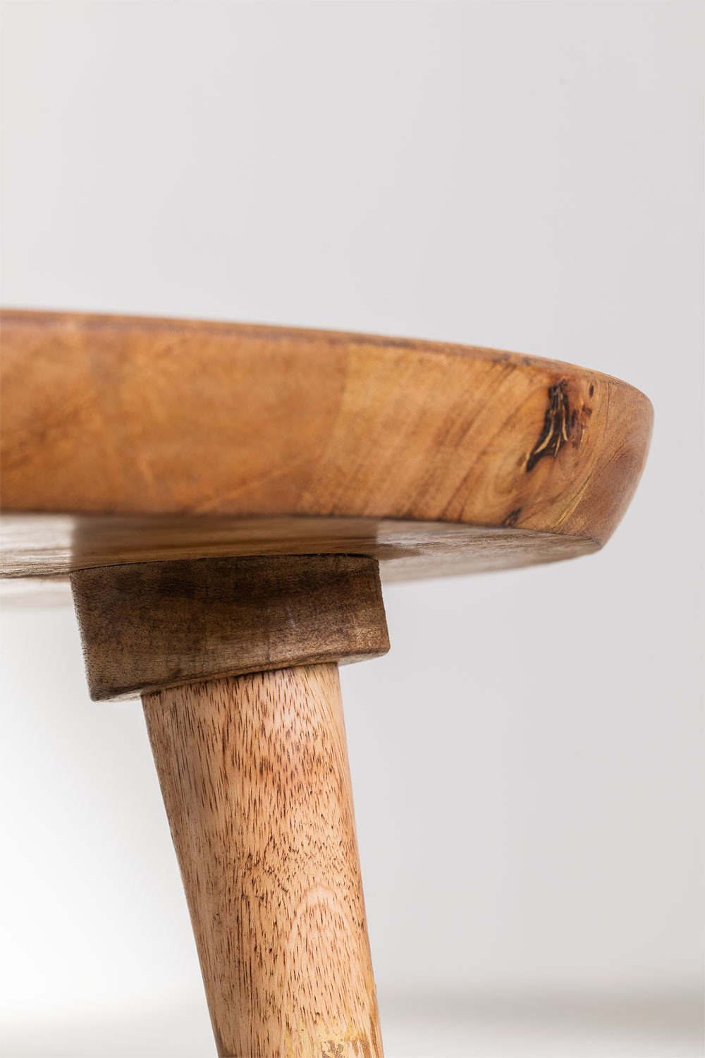 Tavolino rotondo in legno di mango (Ø60 cm) Nanup