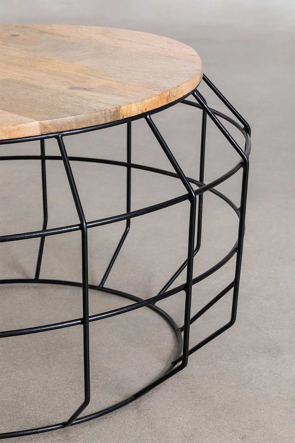 Tavolino rotondo in legno di mango (Ø72 cm) Koti