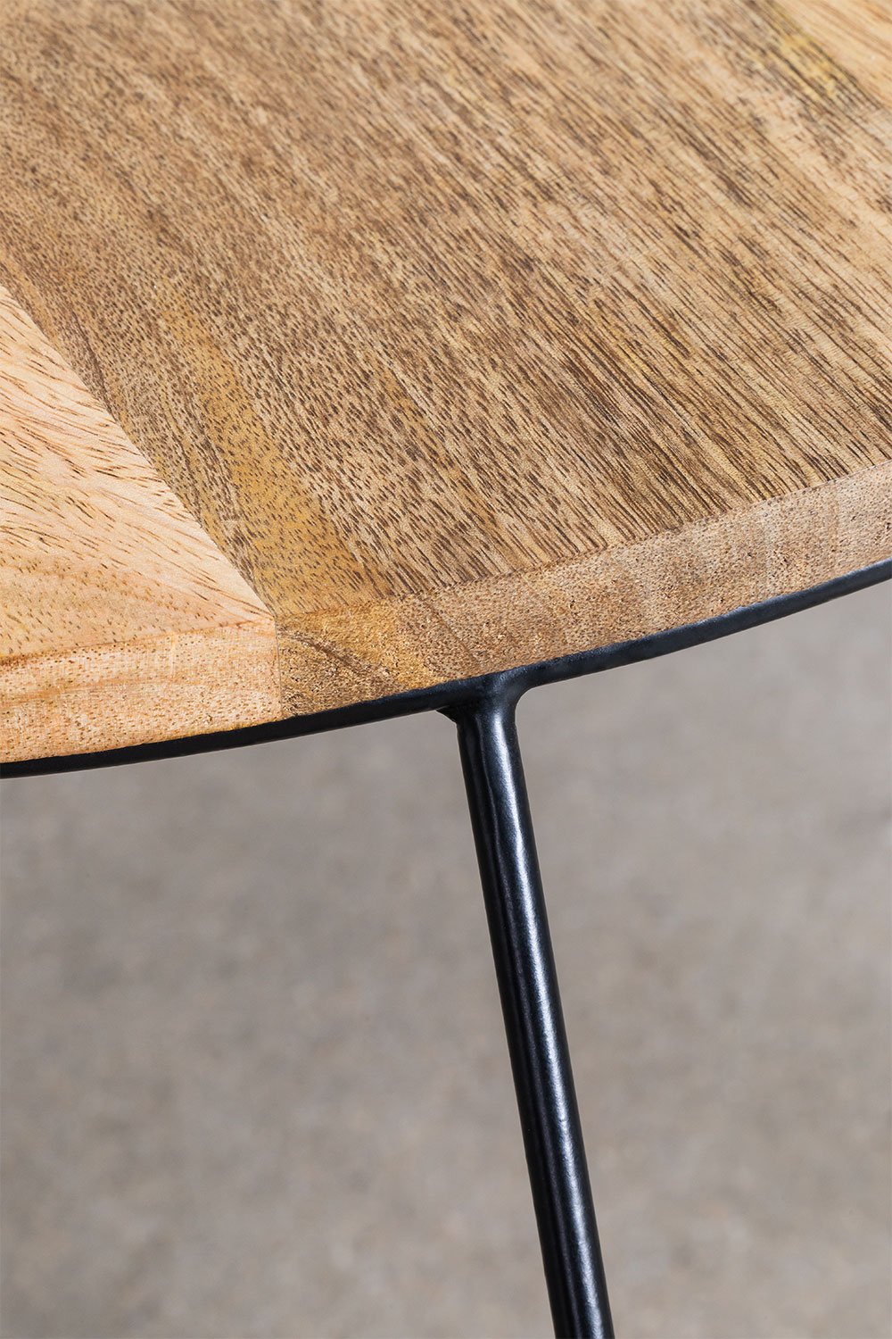 Tavolino rotondo in legno di mango (Ø72 cm) Koti