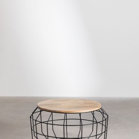 Tavolino rotondo in legno di mango (Ø72 cm) Koti