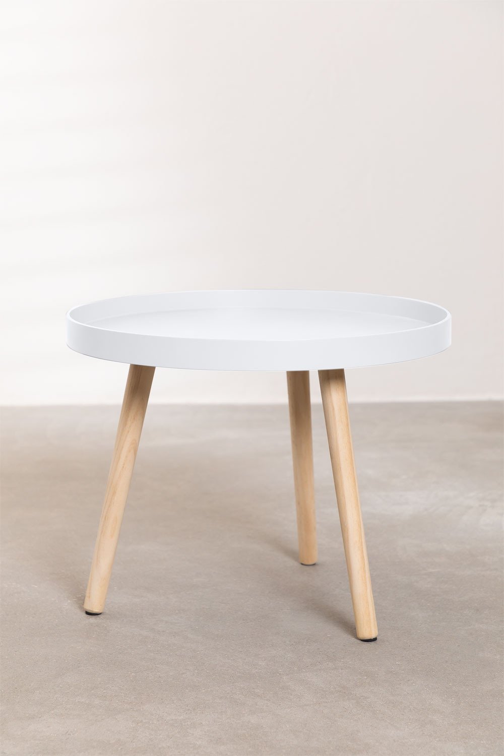 Tavolino rotondo Ø50 cm in legno Sigma