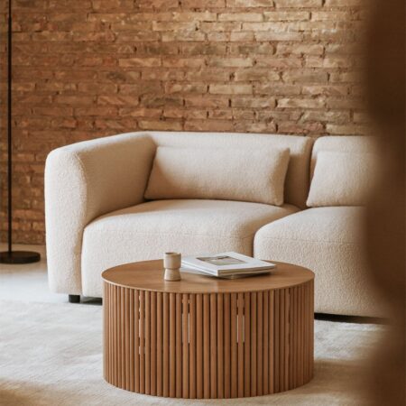 Tavolino rotondo in legno (Ø75 cm) Belmira