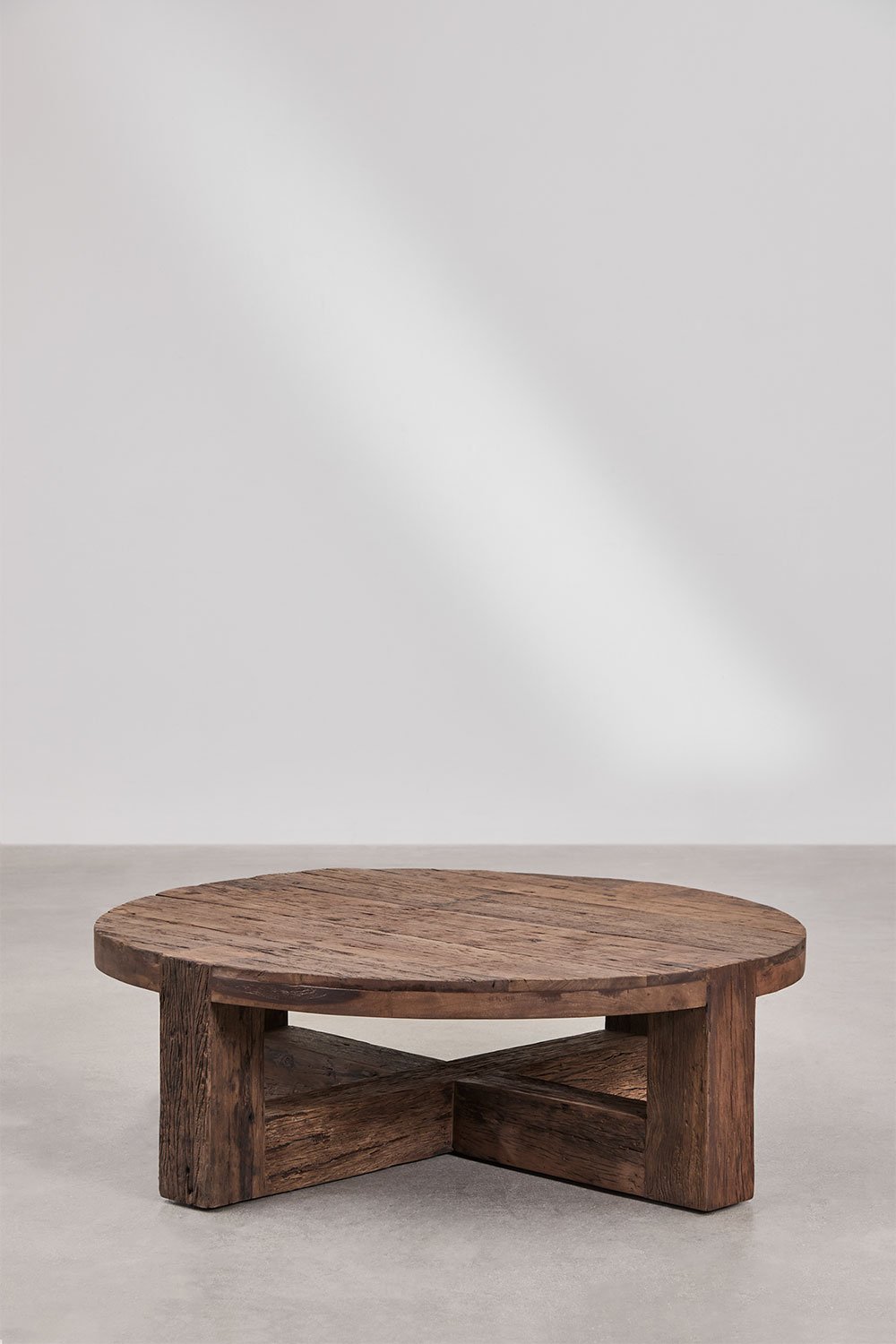 Tavolino rotondo Ø120 cm in legno riciclato Juvira