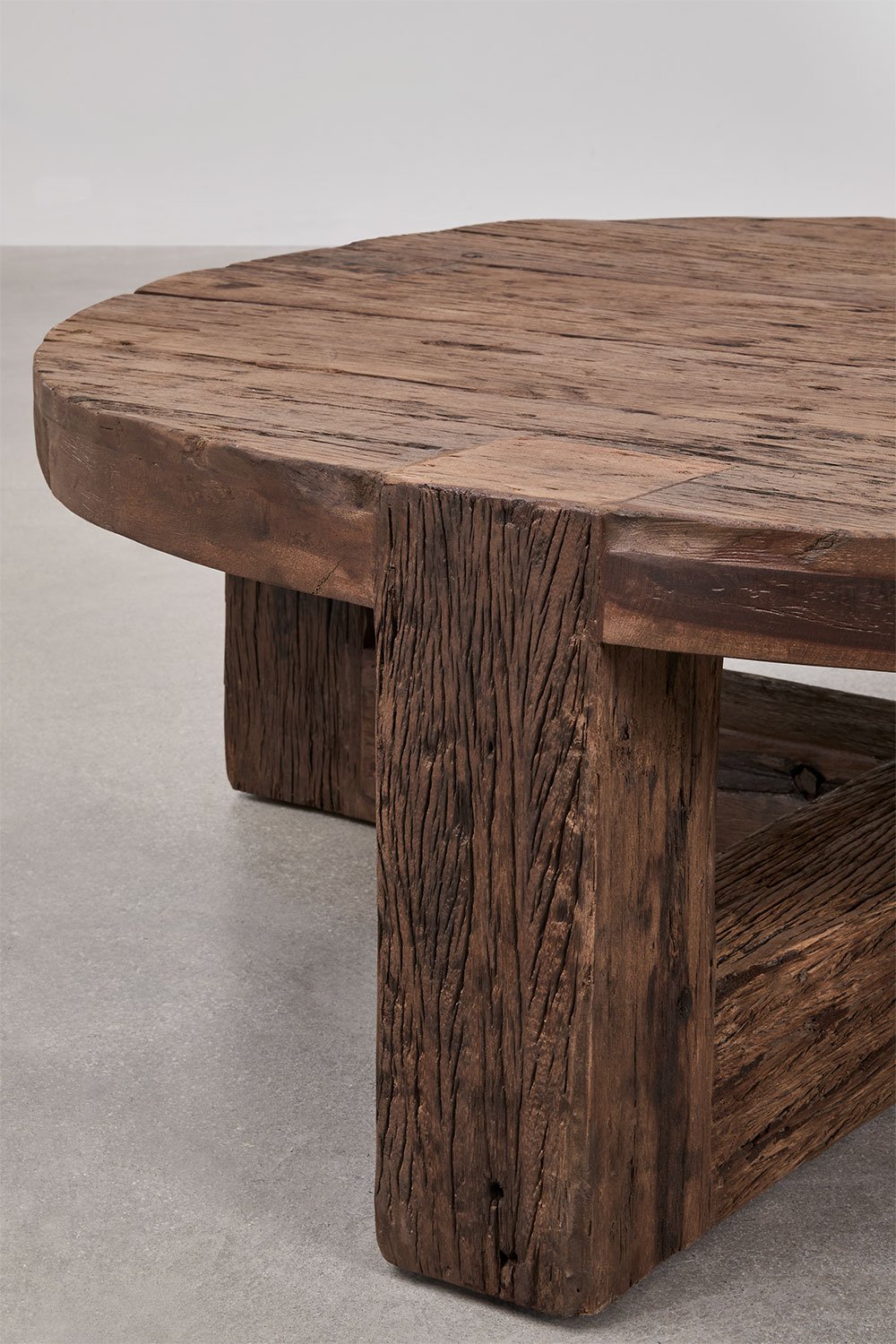 Tavolino rotondo Ø120 cm in legno riciclato Juvira