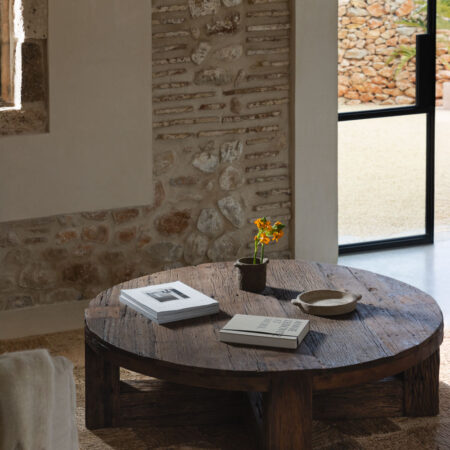 Tavolino rotondo Ø120 cm in legno riciclato Juvira