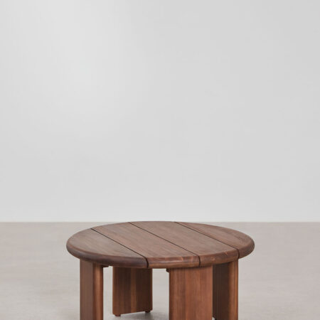 Tavolino rotondo (Ø70 cm) in legno di acacia di Famara