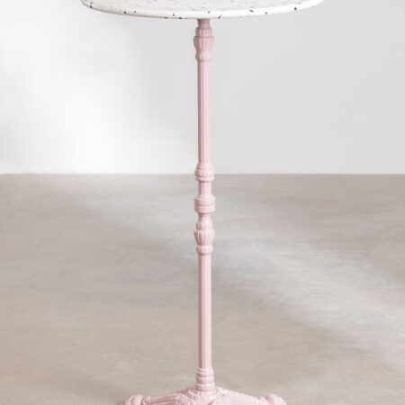 Tavolo bar rotondo alto in terrazzo (Ø60 cm) Volutto