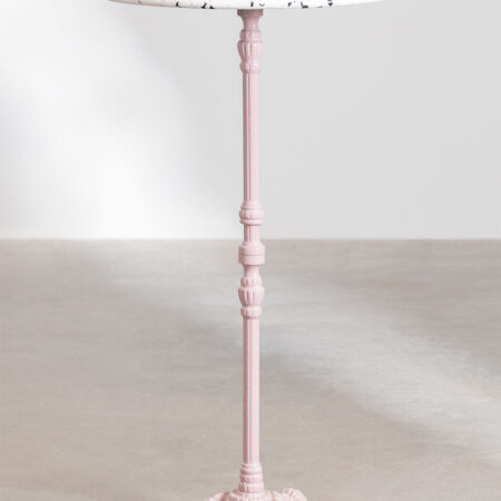 Tavolo bar rotondo alto in terrazzo (Ø60 cm) Volutto
