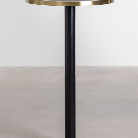 Tavolo Bar Alto Rotondo in Gres (Ø60 cm) Amaretto