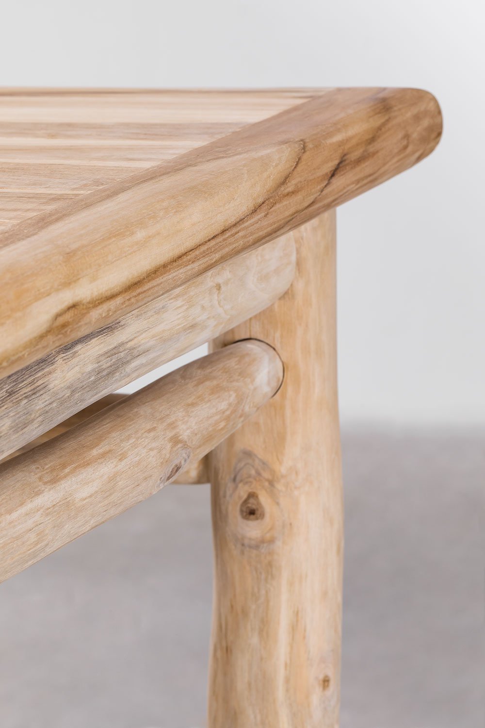Tavolo alto da giardino rettangolare 135x65cm in legno di teak Narel